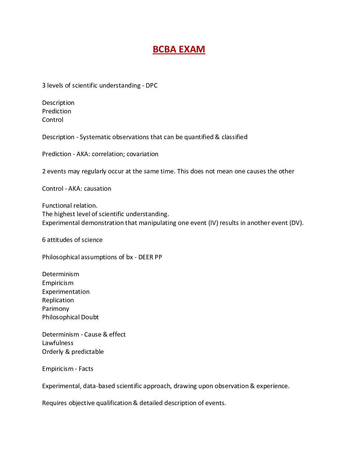 Preview image of BCBA EXAM - QUESTIONS AND CORRECT ANSWERS document